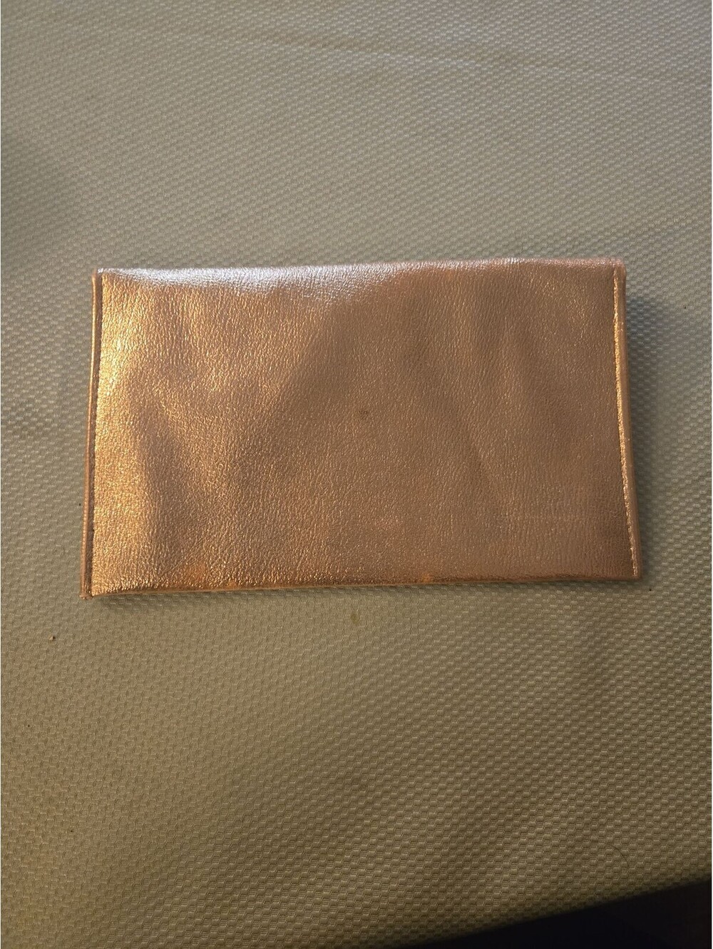 Vintage Metallic Rose Gold Envelope Clutch Bag with G Logo - Picture 2 of 6